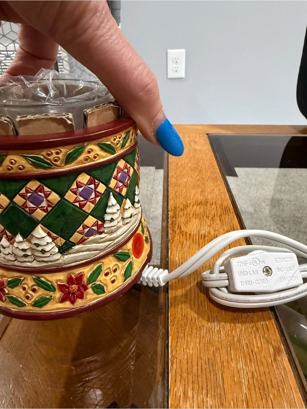 Jim Shore Christmas Electric votive Candle Warmer New